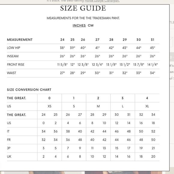 The Great The Tradesman Pant in Navy Pin Stripe Size 26 - Picture 7 of 7